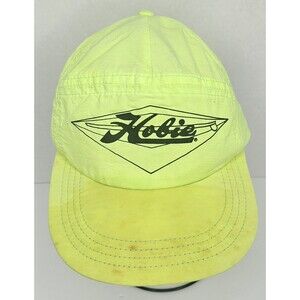 Hobie Vtg 80s Surf Hat Cap USA Made Snapback Painters Neon Stains On Brim